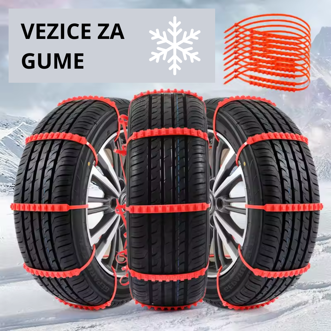Praktične vezice za sneg – Alternativa lancima za auto (10 kom)