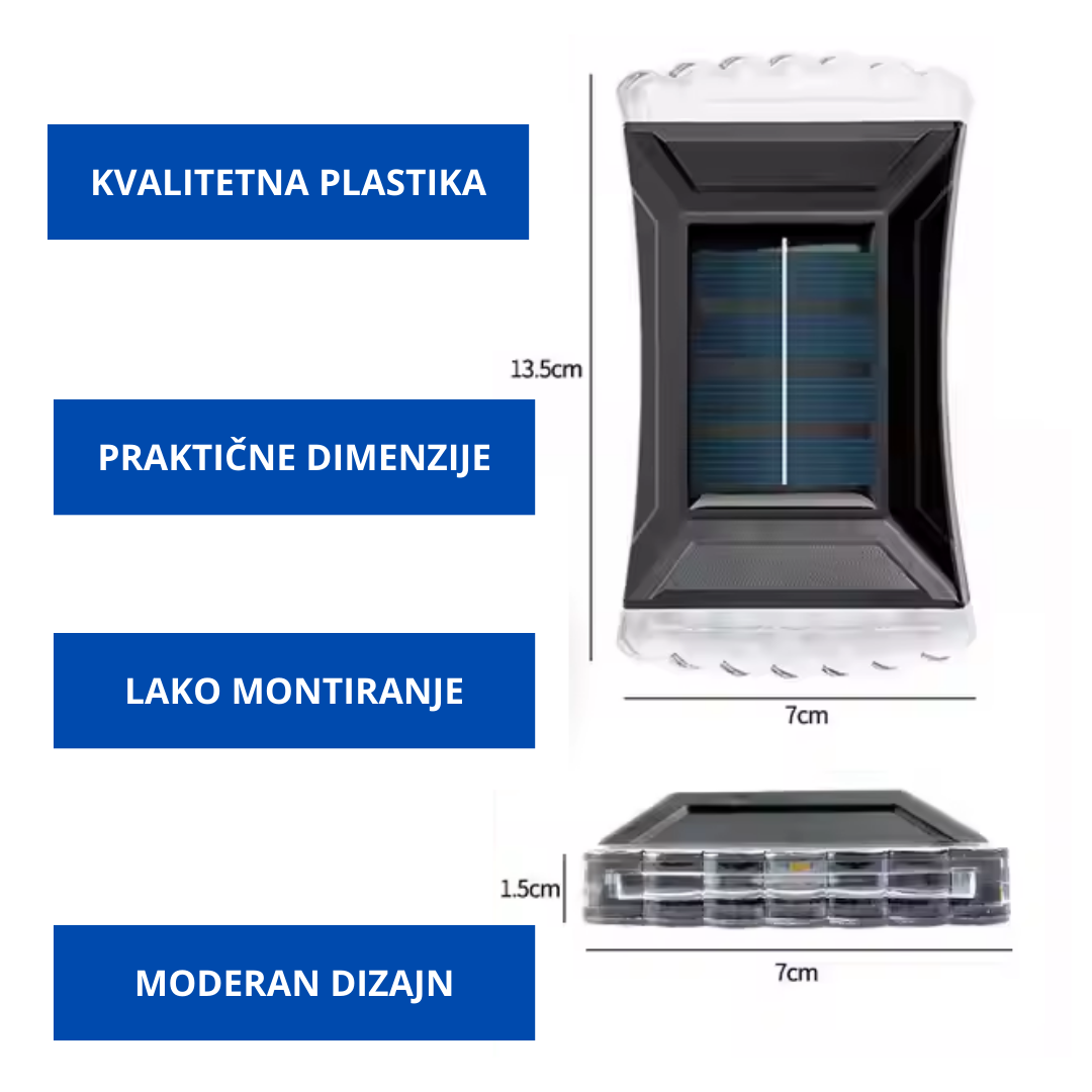 SOLARNE ZIDNE SVETILJKE (4 KOMADA)